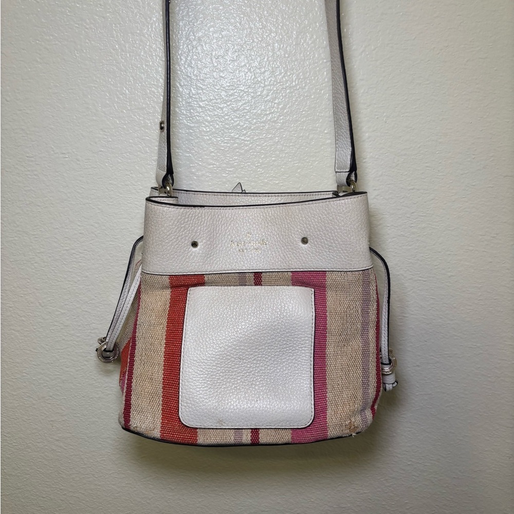 Kate Spade Multicolor Striped Shoulder Bag needs repair - Picture 8 of 9